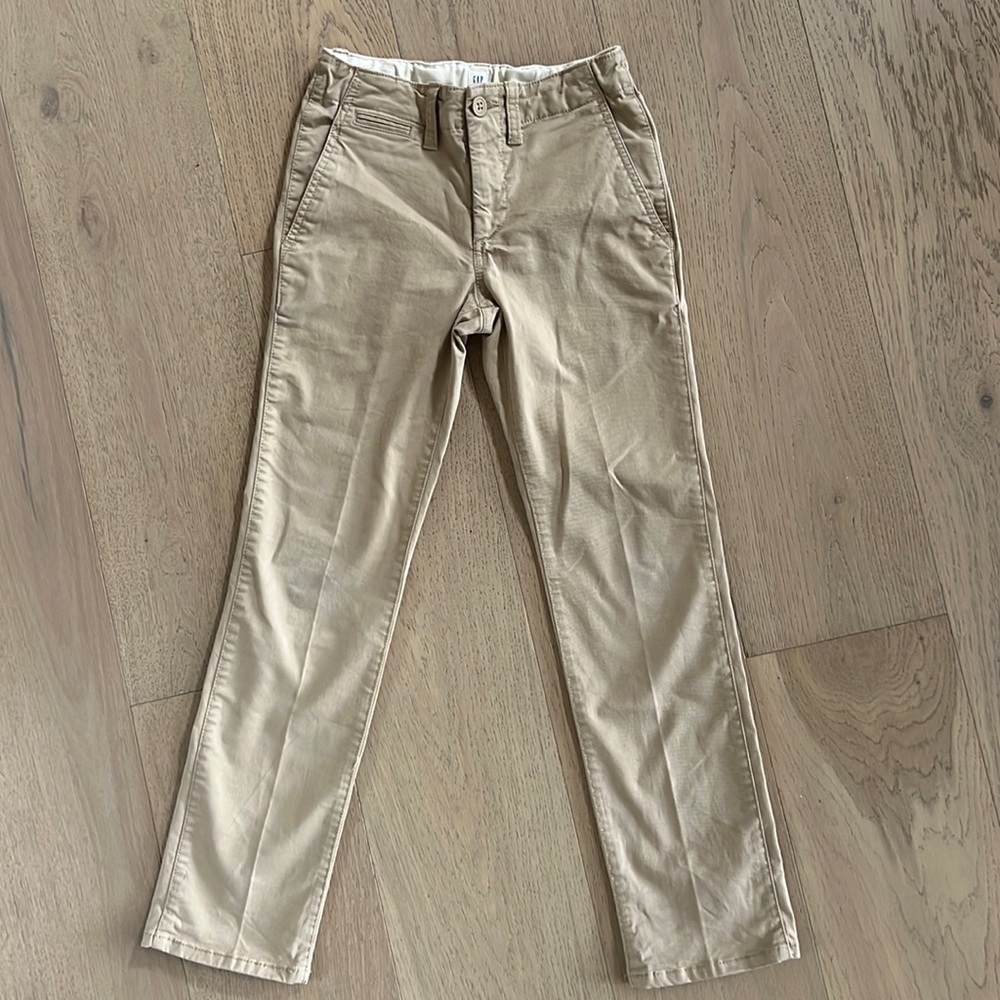 Gap Kids khaki pants with adjustable waist. Size 10.